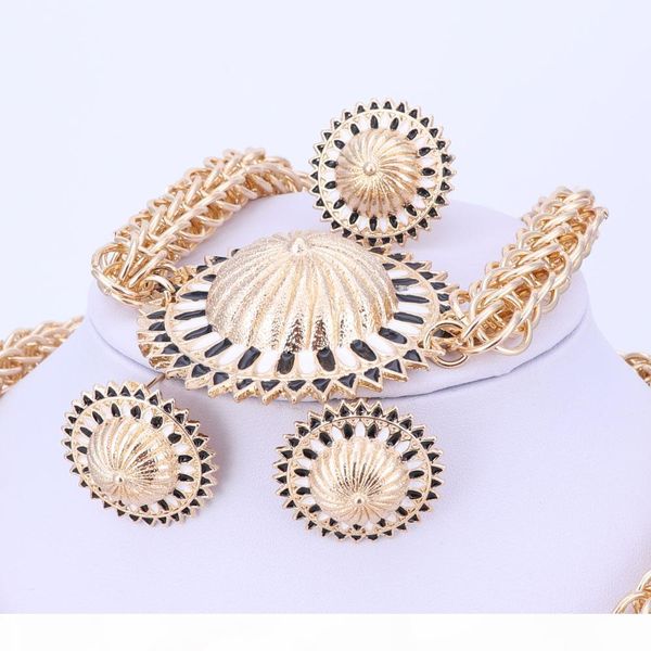 

women costume wedding gold color jewelry sets bridal african nigerian trendy vintage party dubai jewelry sets, Slivery;golden