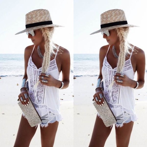 

new sling sling shirt lace stitching hollow chiffon suspender shirt, Camo