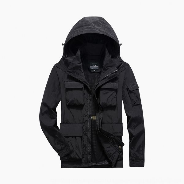 

ck8yo autumn and winter outdoor quick-drying multi-baguniform hooded 972 autumn and winter men's outdoor jacket quick-drying multi-bagu, Black;brown