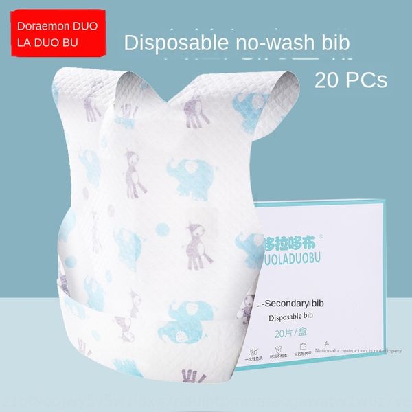 

doraidobo baby waterproof saliva pocket rice pocket disposable bib children bib 20 pieces 6221 non-woven non-woven