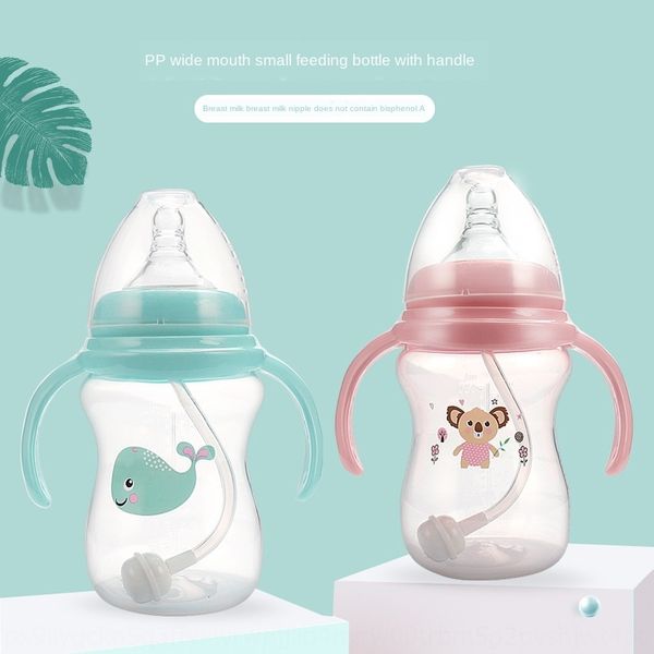 

meiyingtang new creative nipple milk milk baby wide-mouth pp bottle 180ml nipple bottle with handle maternal and infant products oem