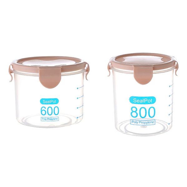 

storage bottles & jars 2pcs kitchen container seal pot coffee candy tank plastic cereals box cookie canister for spices pi