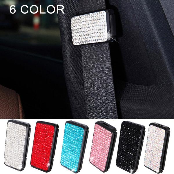 

auto interior decoration rhinestone car seat belt ser clip seat belt fastener and adjuster interior accessories