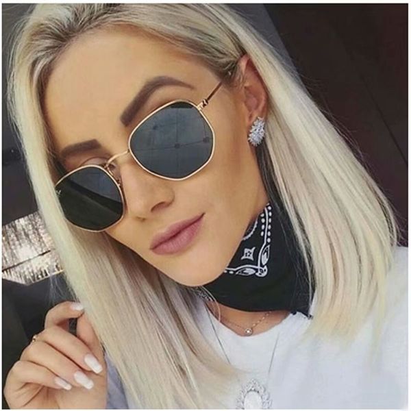 

2020 brands sunglasses designers large new metal sun glasses for men women silver mirror 56mm 62mm glass lenses uv protection, Black