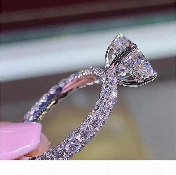 

d victoria wieck luxury jewelry sparkling 925 sterling silver &rose gold filled round shape white z cz diamond pave engagement band, Slivery;golden