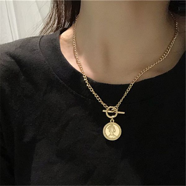 

european gift metal gold pendants necklace for women men lovers jewelry punk geometric rectangle clavicle chain necklace 2020, Silver