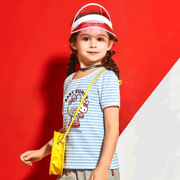 

bouique clohing summer t-shir girls cartoon fashion tong t xu children's children's brand short sleeve, Blue