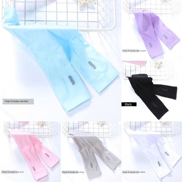 

лед лето защиты от солнца женщин и перчаток uv руки рукава ice шелковых летом рукав перчатки тонких рук, Black