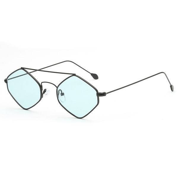 

2020 polygon brand design women sunglasses alloy frame ocean resin material lenses 1605 uv400 protection eyewear, White;black