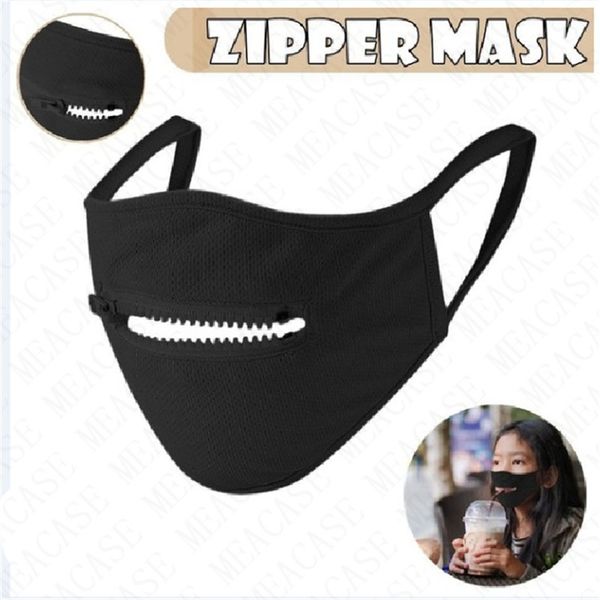 

zipper mask washable quick dry face cover zip open flower striped grid printing cycling mouth cover eat drink in public face cover d71509