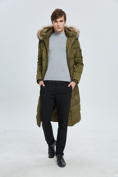 

winter coat for men long down jacket down parkas hooded thick warm overcoat plus size s-4xl army green black