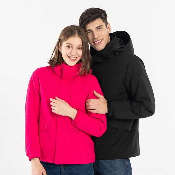 

couple business two-piece keep warm set men's waterproof warm windproof mountaineering clothes women can be labeled, Blue;black