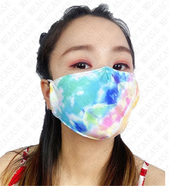 

tie-dye face mask for men women haze adults summer sunproof washable adjustable mask cover dustproof mask can insert filter d72201, Blue