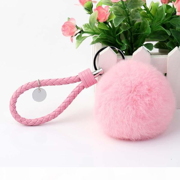 

a new arrival rex rabbit hairball key chain knitting rope hairball creative bag strap kr250 keychains mix order 20 pieces a lot, Slivery;golden