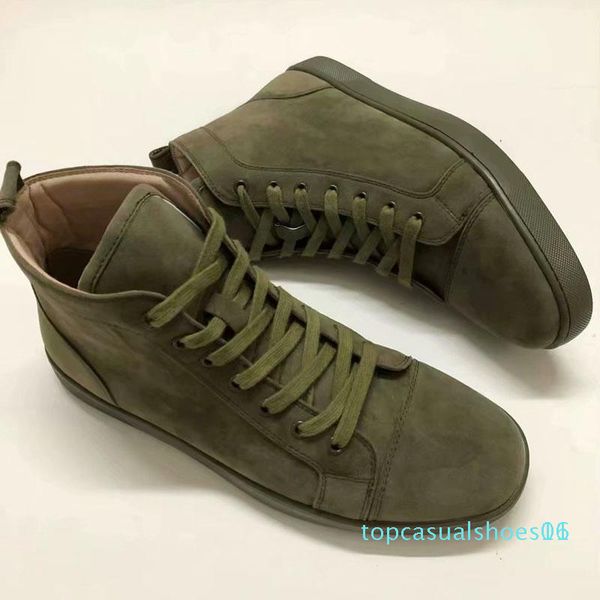 

дизайнерская обувь кроссовки красного bottom high top шипы квартира обувь для мужчин женщин кожи 005sneakers шнуровки повседневной обуви с п, Black
