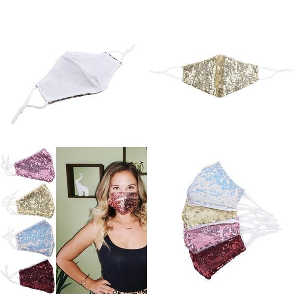 

new luxury bling bling sequins face mask summer breathable sunscreen dual layer cycling mask fashion masks bluth lyhpshop