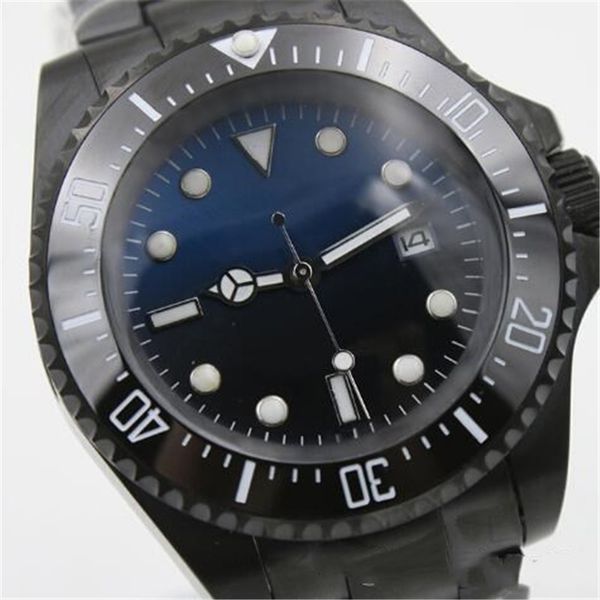 

new style 2813 bracklet watch sapphire 44mm automatic black stainless steel bracelet date mens watches black dial, Slivery;brown