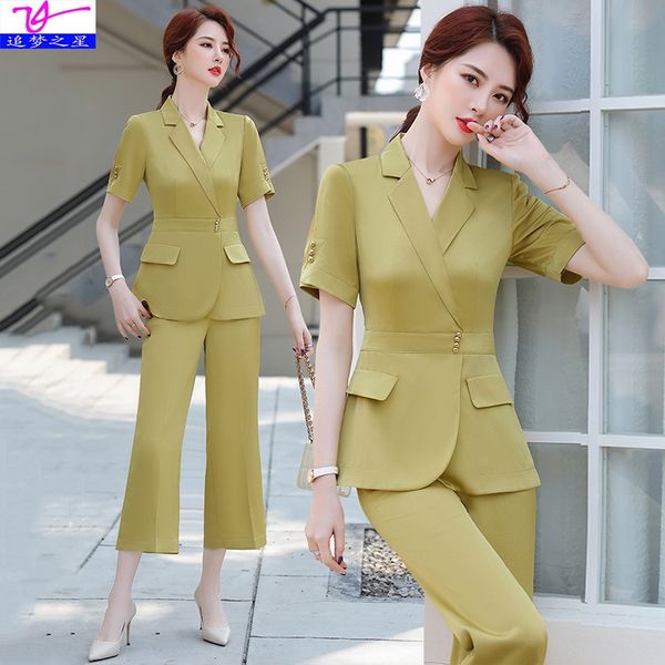 

женская формальная одежда широко ноги широких брюки ноги брюки костюма топ шелковый розовый костюм небольшого вертикального чувства моды жен, White;black