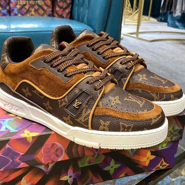 

03 designer high-quality men's casual sports shoes and luxury outdoor casual shoes, the original box size is 38-45, Black