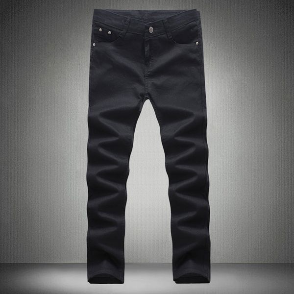 

2020 new all season gear men jeans business casual stretch slim denim pants blue black trousers male plus size 28-40