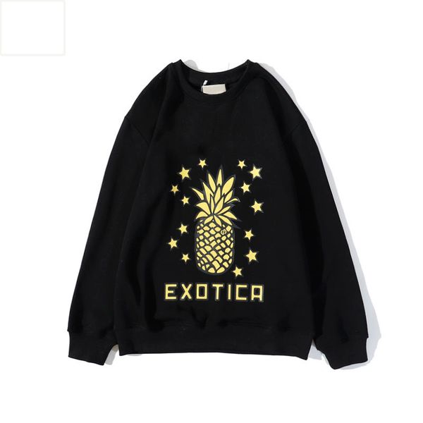 

mens designer hoodies 2020 new pineapple pattern pullover fashion printing letters sweatshirts boys new hiphop streetwear, Black