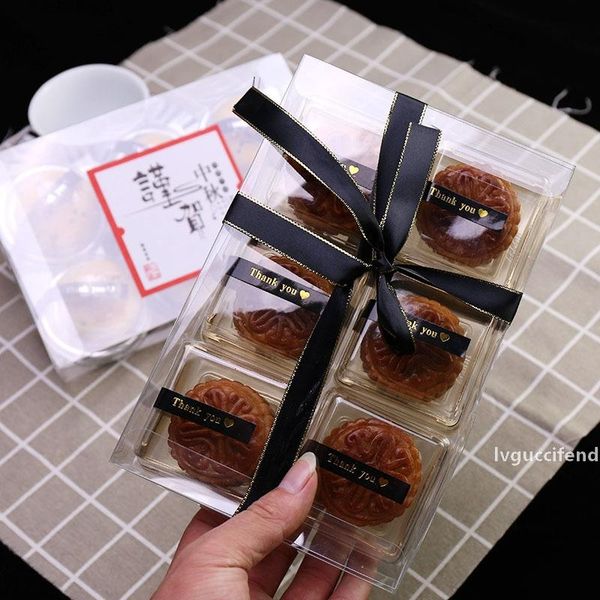 

pvc mooncake egg yolk crisp boxes gift packaging for wedding home party transparent cake box maccaron baking box lx1379