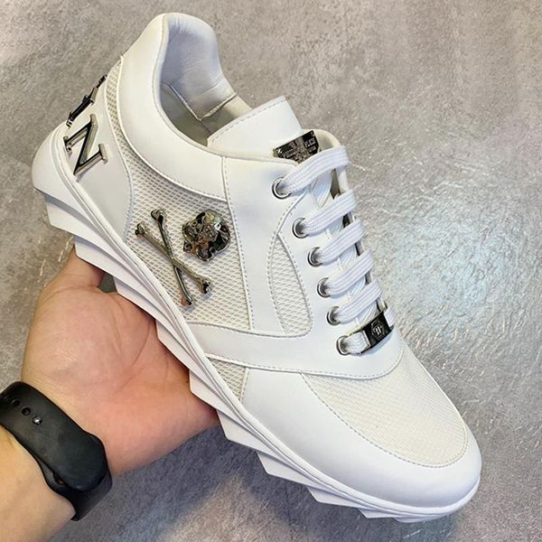 

drop ship runner pp mens shoes outdoor walking comfortable lace -up shoes low plus size fashion skull style men shoes herren sportschuhe