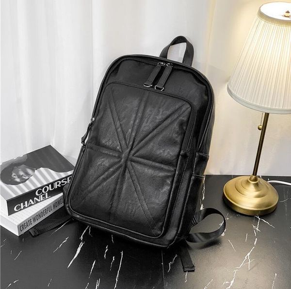 

factory wholesale brand new europe college mens bag style casual brand backpack lightweight comfort student leather backpack