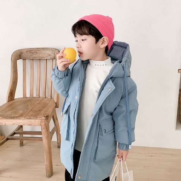 

pn1sx гольфы детские средней длиной утолщенной boyswhite уток модной большой карман гольфы детской пуховик куртка средней длиной thickene, Blue;gray