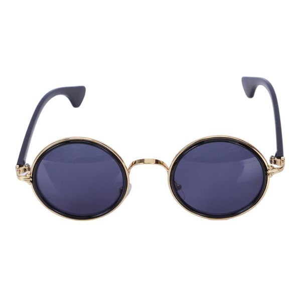 

fashion round mirror lens uv400 sunglasses women men glasses black, White;black