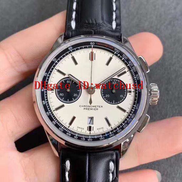 

gf factory premier casual watches 316l stainless steel watch sapphire aerodyne dual time zone swiss asia-7750 automatic chronograph 28800vph, Slivery;brown