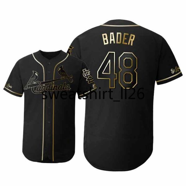 

2020 st. louis cardinals men 4 yadier molina 46 paul goldschmidt 8 harrison bader wainwright women youth golden edition custom jersey, Black