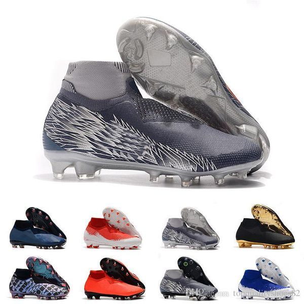 

phantom vsn vision elite df fg new lights under the radar fully charged mens high ankle soccer cleats football shoes size 39-45
