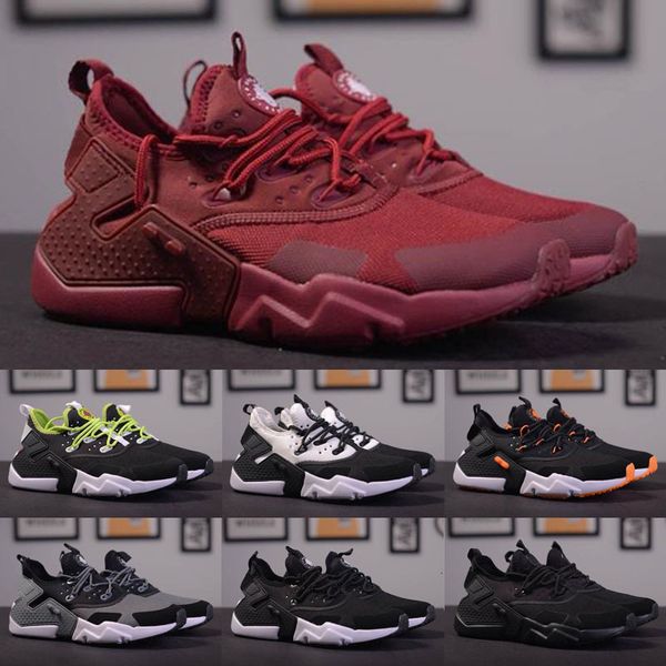 

new huaraches 6 ultra run knit running shoes sneakers huarache drift mens trainers men huraches sport hurache zapatos shoes, Black