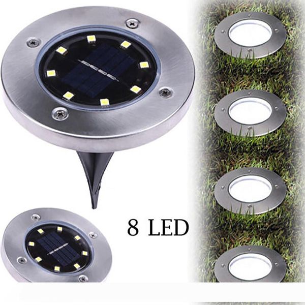 

solar powered 4led 8 led lighting buried ground underground light for outdoor path garden lawn landscape decoration lamp