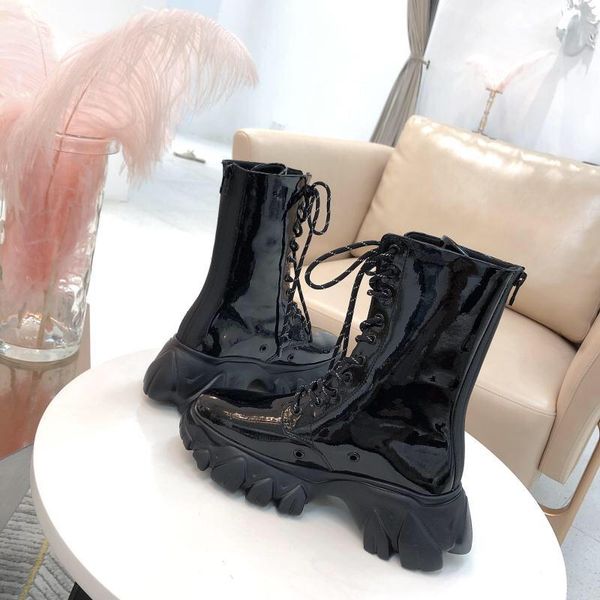 

2020q boots women's new wild thick bottom high to help handsome motorcycle boots british wind martin boots shoes, the original box deli