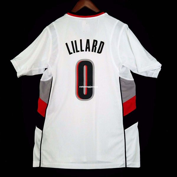 

100% stitched damian lillard #0 sleeved jersey mens vest size xs-6xl stitched basketball jerseys ncaa, Gray