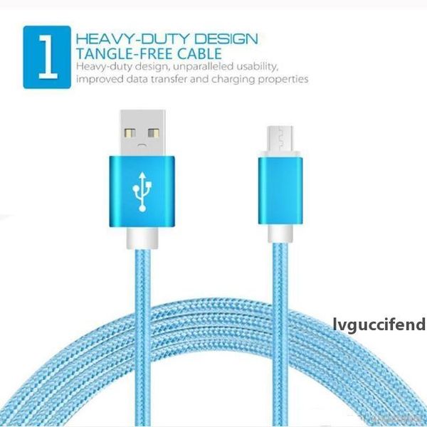 

2.1a unbroken heavy duty metal braid type c micro usb data cable charger lead 1m 2m 3m for huawei samsung s 5 6 7 8 android phones