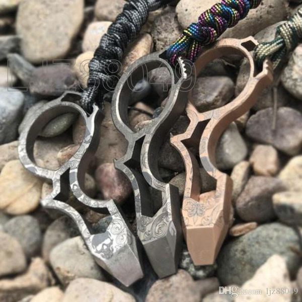 

edc outdoor tc4 titanium multi colored carving crowbar wrench key drop tactics knuckles opener survival broken window pocket multi tools