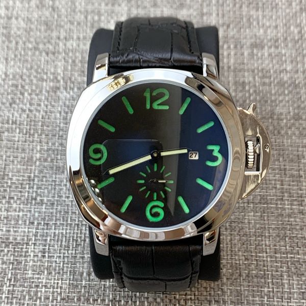

2010 High quality New arrival Man watch luxury Genuine leather watch Big dial Blue face quartz wristwatches Sports casual clock dropshipping