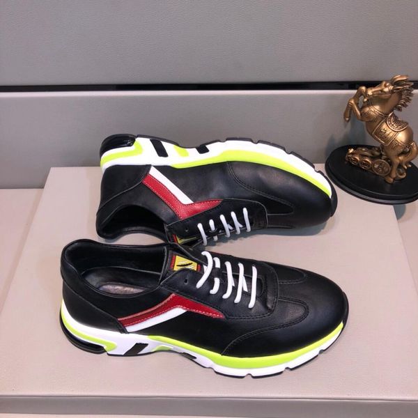 

2019l spring and summer new limited edition men's casual shoes, fashion sports shoes, tide brand lace shoes original box packaging: 38, Black
