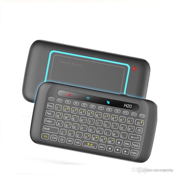 

selling h20 h18 mini wireless keyboard backlight touchpad air mouse ir leaning remote control for andorid box smart tv windows