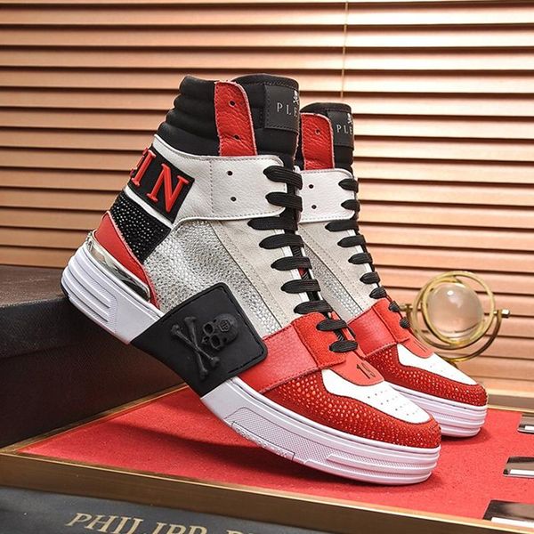 

fashion men shoes boots with box phantom kick $hi -crystal fashion mens shoes boots herrenstiefel ankle boots footwears drop shipping, Black