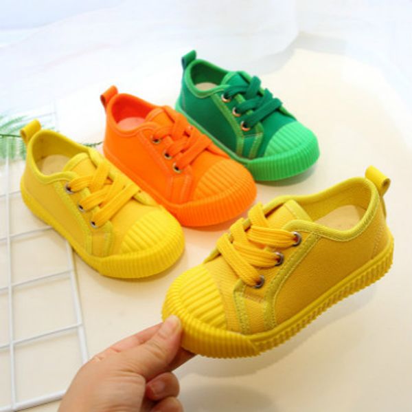 

child designer board shoes kids new solid color casual shoes boys and girls designer sneakers breathable outdoor boys canvas shoe sale, Black;red