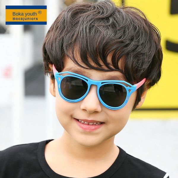 

2020 fashion new children polarized sun sun glasses fashion classic sunglasses men and girls same 8210, Blue