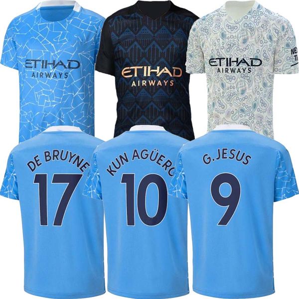 

new 20 21 manchester jesus de bruyne kun aguero soccer jersey 2020 2021 mendy city sane mahrez football jerseys shirt size s-xxl, Black;yellow