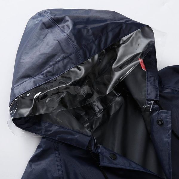 

belt one-piece raincoat extended hiking outdoor whole body waterproof reflective rain shoes rain shoes anti-riot, Black