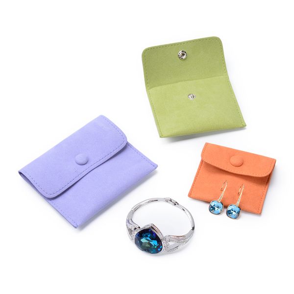 logotipo personalizado microfibra jóias saco de jóias de veludo embalagem envelopes, bolsa envelope para Jóias, veludo de jóias malotes bowknot
