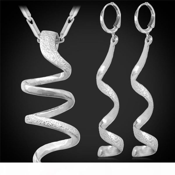 

новый уникальный helix ожерелье наборы подарка ювелирных изделий оптовая модные 18k позолоченные серьги ожерелья женщин способа наборы ys418, Black