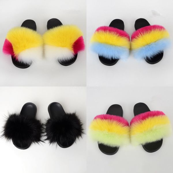 

fashion women designer sandals beige suede mixed color mules designer shoes summer slippers 8.5cm size 34 to 39#260, Black